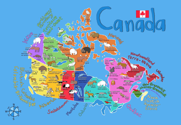 Kid's Map of Canada Maps.com
