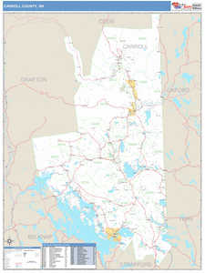 Carroll County, New Hampshire Zip Code Wall Map