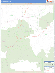 Catron County, New Mexico Zip Code Wall Map
