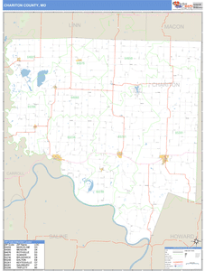 Chariton County, Missouri Zip Code Wall Map
