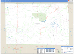 Cherry County, Nebraska Zip Code Wall Map