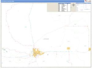Cheyenne, Wyoming Metro Area Wall Map