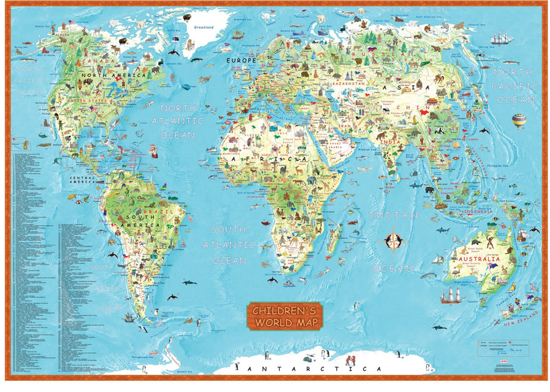 Children's World Map Maps.com