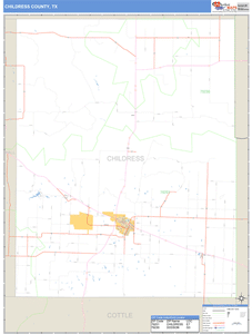 Childress County, Texas Zip Code Wall Map