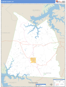 Clinton County, Kentucky Zip Code Wall Map