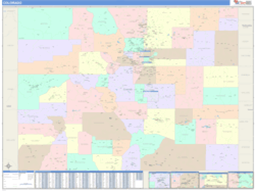 Colorado Business Wall Map Market Maps (IDI)