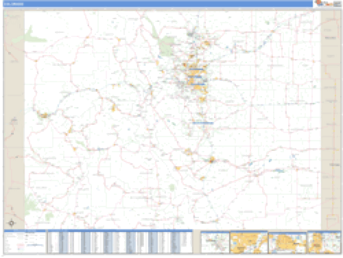 Colorado ZIP Code Wall Map Market Maps (IDI)