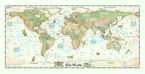 Colorful Antique Ivory World Europe Centered