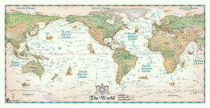 Colorful Antique Ivory World USA Centered
