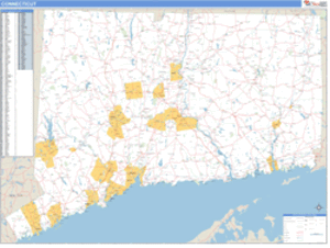 Connecticut ZIP Code Wall Map