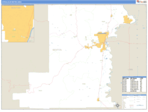 Corvalis, Oregon Metro Area Wall Map