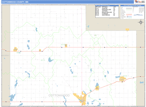 Cottonwood County, Minnesota Zip Code Wall Map