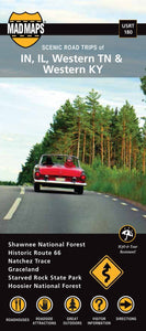 Indiana, Illinois, Western Kentucky, Western Tennessee, Regional Scenic Tours by MAD Maps