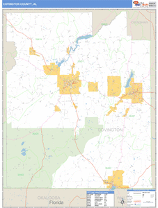 Covington County, Alabama Zip Code Wall Map