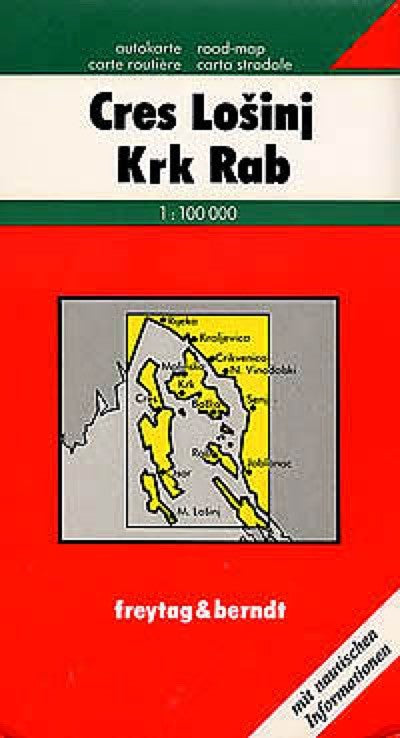 Cres, Losinj, Krk and Rab Islands, Croatia Travel Map Eastview