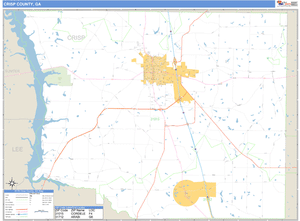 Crisp County, Georgia Zip Code Wall Map