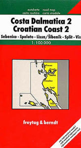 Croatia Coast, Sibenik, Split and Vis Travel Map