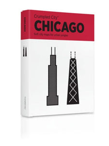 Crumpled City Map Chicago, Illinois