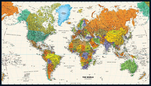 Contemporary World Wall Map