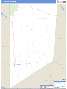 Culberson County, Texas Zip Code Wall Map