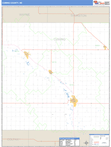 Cuming County, Nebraska Zip Code Wall Map