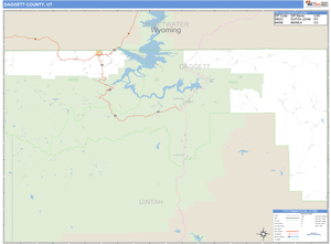 Daggett County, Utah Zip Code Wall Map