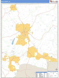Dale County, Alabama Zip Code Wall Map