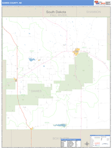 Dawes County, Nebraska Zip Code Wall Map
