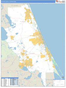 Daytona Beach, Florida Metro Area Wall Map