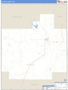 Debaca County, New Mexico Zip Code Wall Map