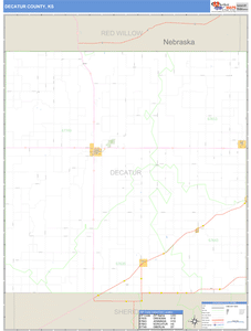 Decatur County, Kansas Zip Code Wall Map