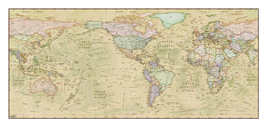 Decorative Art Antique World Wall Map