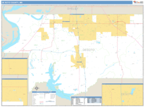 DeSoto County, Mississippi Zip Code Wall Map