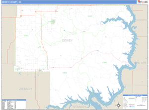 De Soto County, Louisiana Zip Code Wall Map