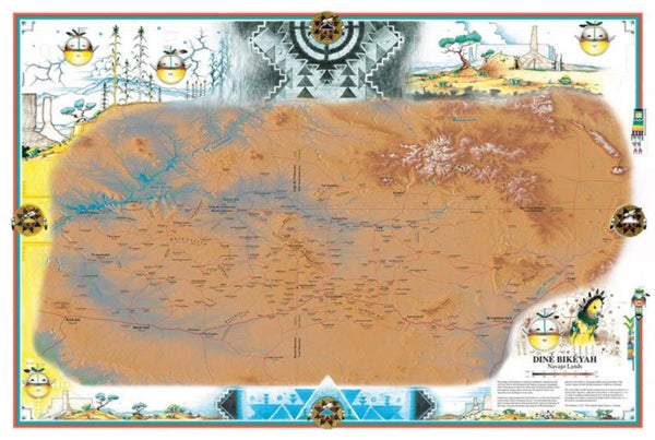 Cover of Dine Bikeyah : Navajo Lands Map