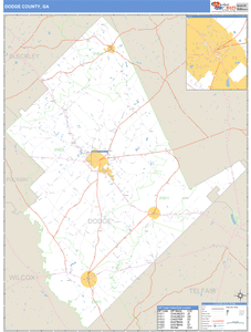Dodge County, Georgia Zip Code Wall Map