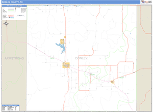Donley County, Texas Zip Code Wall Map