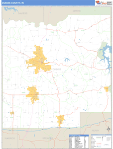 Dubois County, Indiana Zip Code Wall Map
