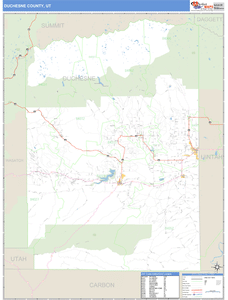 Duchesne County, Utah Zip Code Wall Map