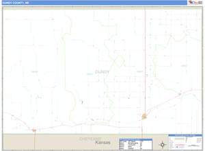 Dundy County, Nebraska Zip Code Wall Map