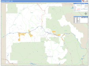 Eagle County, Colorado Zip Code Wall Map