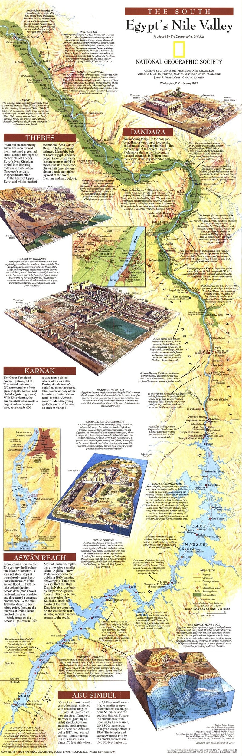 Egypts Nile Valley South Map 1995 Maps.com
