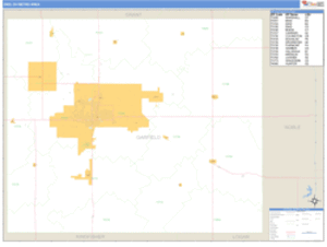 Enid, Oklahoma Metro Area Wall Map