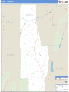 Eureka County, Nevada Zip Code Wall Map