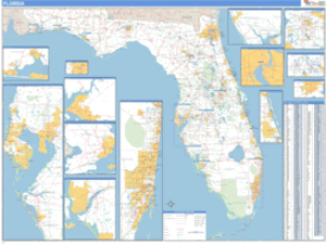 Florida ZIP Code Wall Map