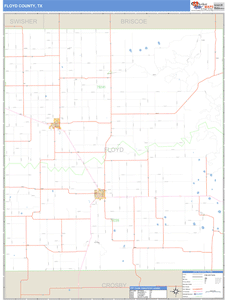 Floyd County, Texas Zip Code Wall Map