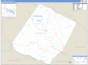 Fluvanna County, Virginia Zip Code Wall Map