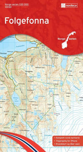 Folgefonna 1:50,000 Topographic Map by Nordeca