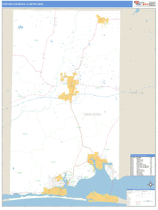 Fort Walton Beach, Florida Metro Area Wall Map
