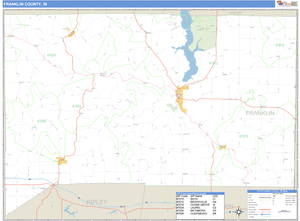 Franklin County, Indiana Zip Code Wall Map